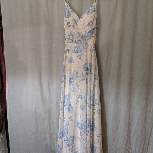 AW Bridal Melody Dress - Blue Botanical Floral - Picture 1 of 9